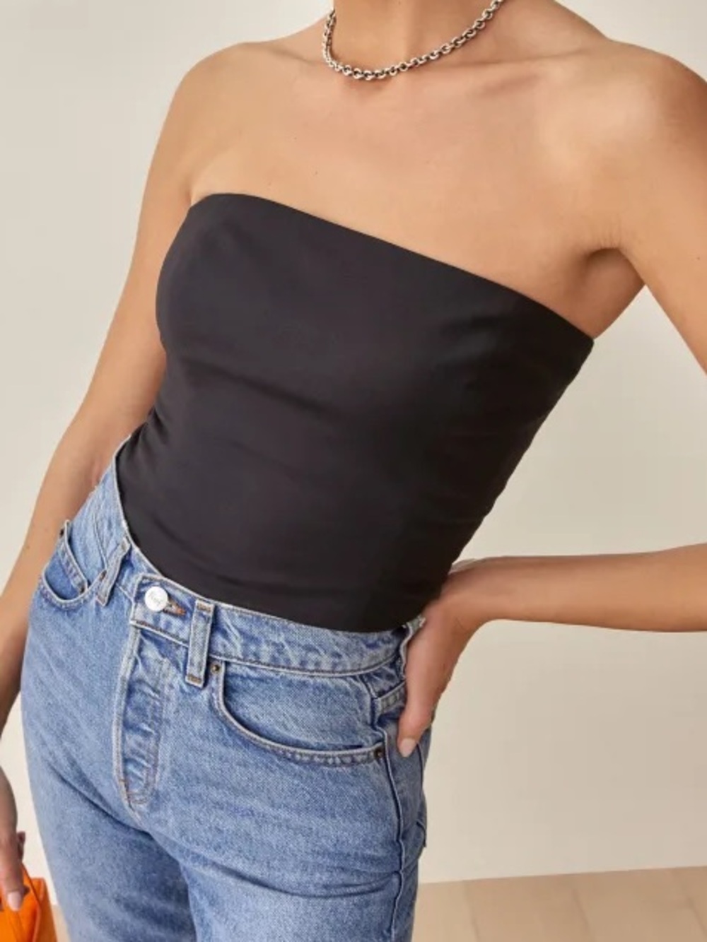 Reformation black paolo top